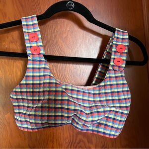 Seea plaid bikini top